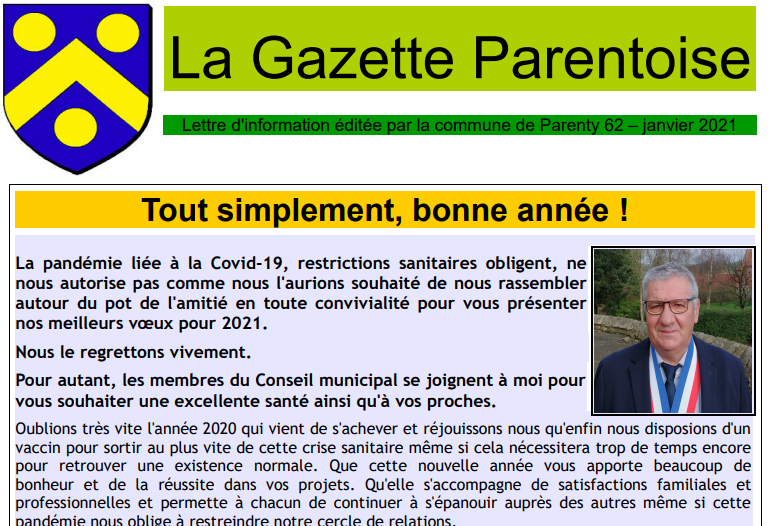 Gazette de Parenty – Janvier 2021