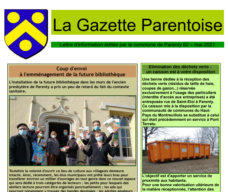 Gazette de Parenty – mai 2021