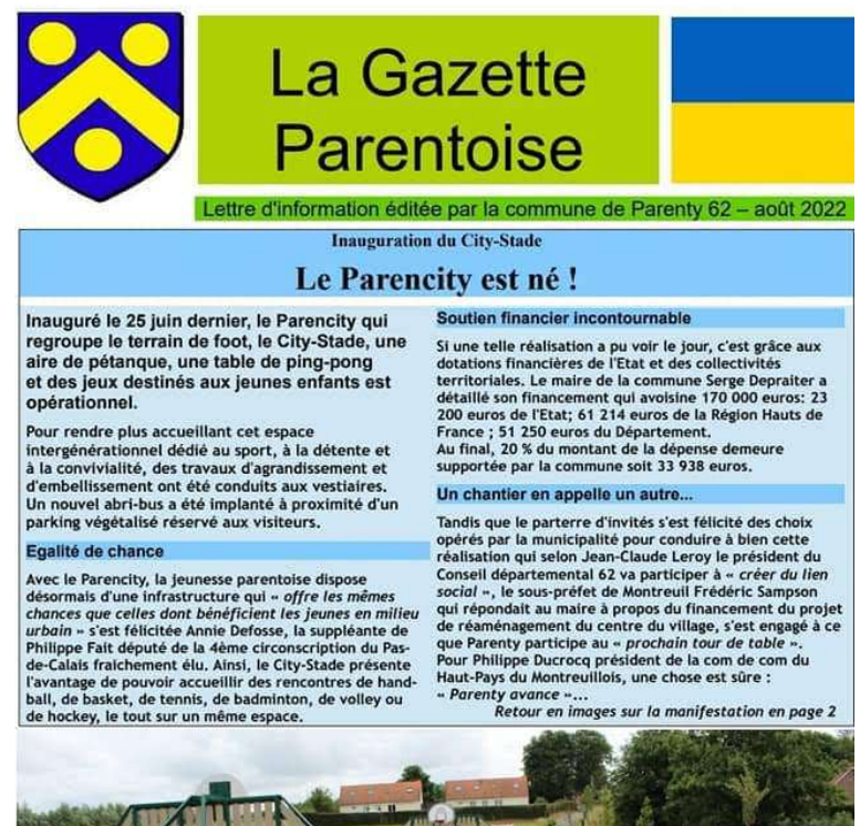 Gazette Parentoise Aout 2022