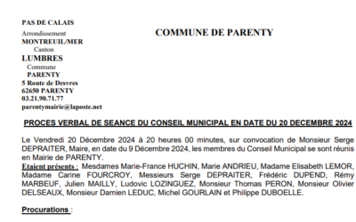 CONSEIL MUNICIPAL 20 Décembre 2024