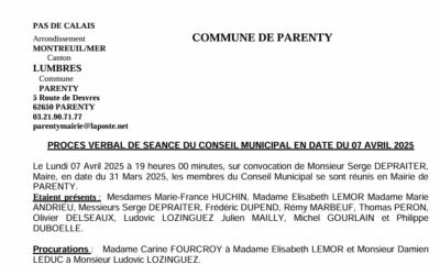CONSEIL MUNICIPAL 07 AVRIL 2025